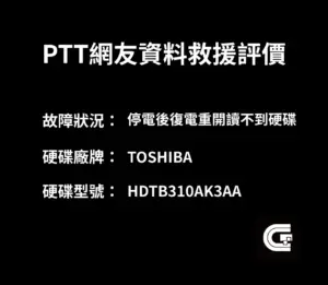 停電後復電硬碟壞掉